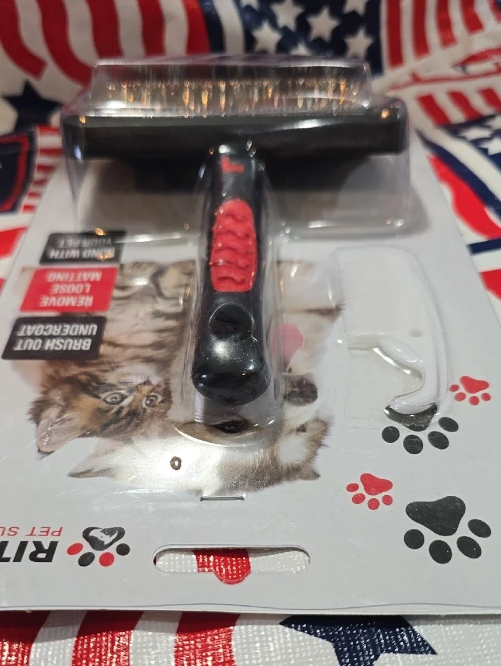 Black and Red Dog & Cat Slicker Brush